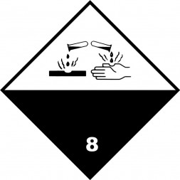 Наклейка Опасный груз Класс 8 Коррозийные вещества