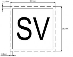 Маркировочный знак (Табличка) предохранительных клапанов SV