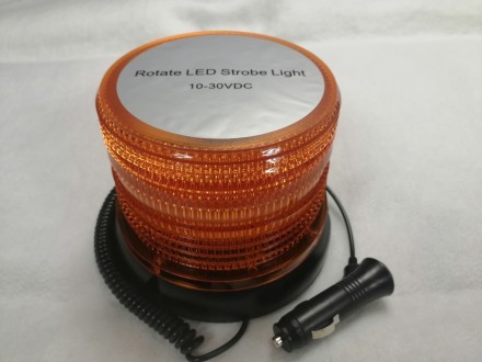 Маяк светодиодный 10-30V 72 LED  магнит+ крепёж на крышу (питание от прикуривателя) 