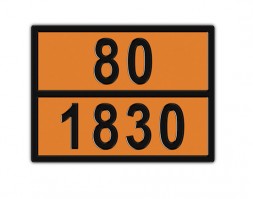 Табличка опасный груз 80-1830 &quot;Кислота серная&quot;, рельефная