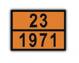 Табличка опасный груз 23-1971 &quot;Метан/Газ натуральный&quot;, рельефная