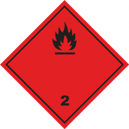 Наклейка Опасный груз Класс 2 Легковоспламеняющиеся газы