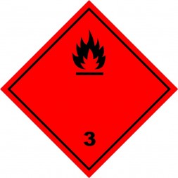 Наклейка Опасный груз Класс 3 Легковоспламеняющиеся жидкости