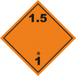 Наклейка Опасный груз Класс 1.5. Знак взрывчатые вещества и изделия