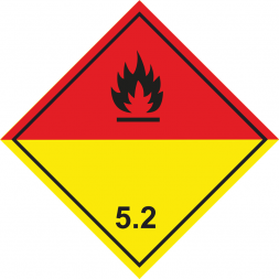 Наклейка Опасный груз Класс 5.2. Органические пероксиды