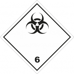 Наклейка Опасный груз Класс 6.2. Инфекционные вещества
